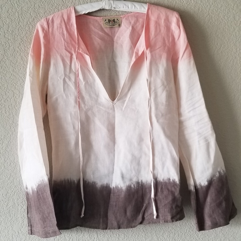 Juicy Couture Summer 100% Linen Tunic Shirt